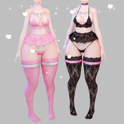 ✩Lingerie lace outfit - C&P  - Panda base - Vrchat assets✩