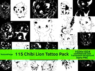 Chibi Lion Tattoo Pack