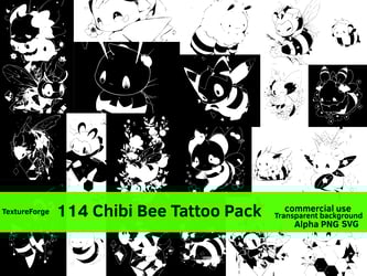 Chibi Bee Tattoo Pack 