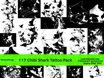 Chibi Shark Tattoo Pack