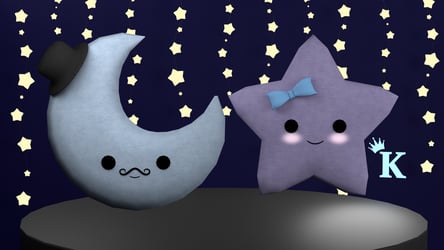 Madam Starz and Mr Nox Moon Plushies - Free