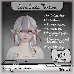 "Love Gaze" Texture for Sakura Head (Nitro Free)