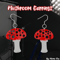 Mushroom Earrings (Asset)