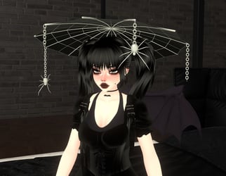 Spider Web Hat - 3D Rigged FBX + Unitypackage for VRChat - Commercial use Halloween *2023*