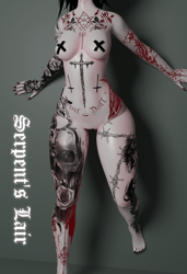 "As Above So Below" Tattoo Texture(ZinFit) Multiple Versions, Shaders Included