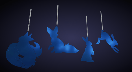 Foxes And Rabbits Keychains