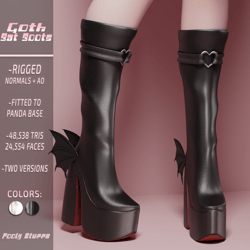 Goth Bat Boots ♡ [Commercial Use]