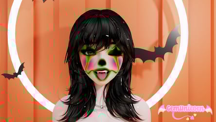 Clown makeup for the Ameila head 