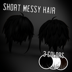 SHORT MESSY HAIR