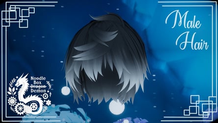 Fluffy Male Hair 3D Model