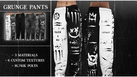 GRUNGE PANTS (Male Vers).