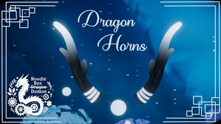 Noodle-Dragon Horns 3D Model