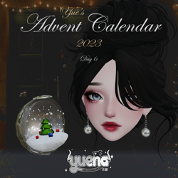 ⁺♡˚·﹙ let it snow. ﹚ snow globe earrings (free) | yue's advent calendar 2023