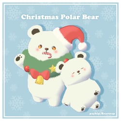 Christmas Polar Bear || VRC Asset (Follower + Plushie)