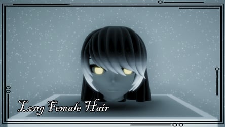 Long Female Hair 3D Model