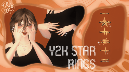 ✰ Y2K Star Rings ✰