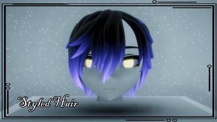 Styled Hair 3D Model