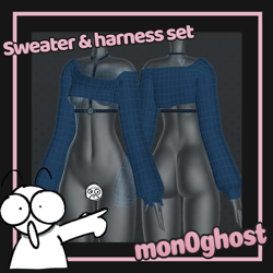 𐙚Sweater & harness set꩜ .ᐟ