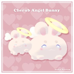 Cherub Angel Bunny || VRC VALENTINES Asset (Plushie)