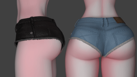 Denim Fray Shorts