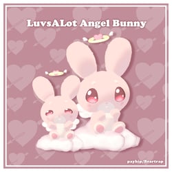 LuvsALot Angel Bunny || VRC Asset (Follower + Plushie)