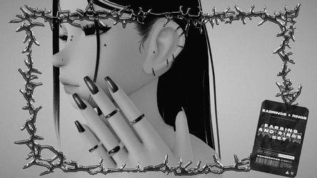 " simple rings + earrings "