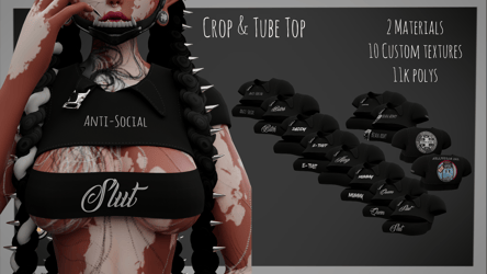 ♨ Crop & Tube Top