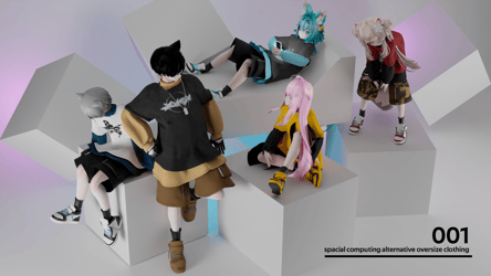 [VRCHAT] Oversize outfit 3D for #Minase3D / #Manuka3D / #Shinra3D / #Moe3D / #Grus3D / #Rindo3D