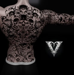 Deathcore Akii Base Tattoo Texture