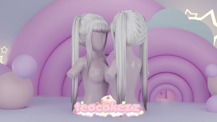 piggy tails hair