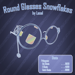 Round Glasses - Snowflakes! | Personal & Commercial License