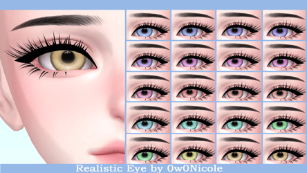 Realistic Eye Texture Pack (For Amelia Head)