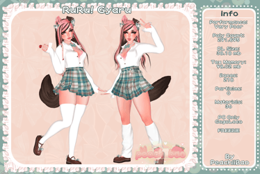 RuRu Gyaru FREEBIE (3.0 VRChat Avatar) SFW / PC Only