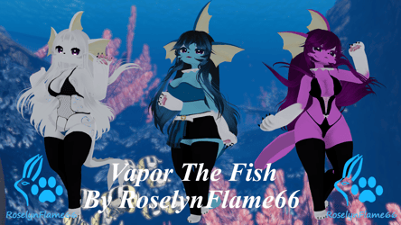 Vapor the Fish Deira VRChat Avatar (Quest Compatible)