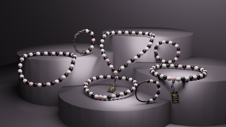 V's Marble Bracelet + Necklace