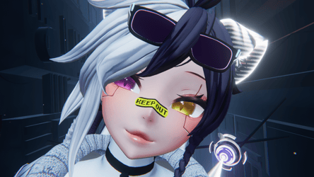 Cyberpunk Face Cyberware | Starlight Anime Head | VRChat