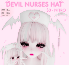 devil nurse hat ♡.* (NITRO)