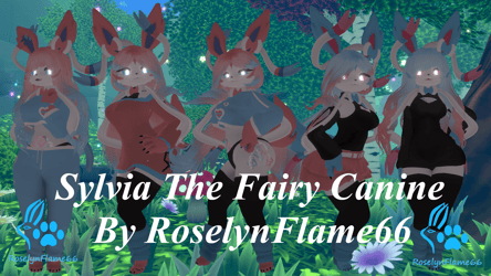 Sylvia the Fairy Canine Deira VRChat Furry Avatar