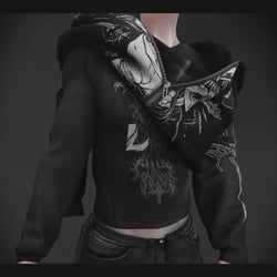 ROLLED UP HOODIE (Personal and Commercial)