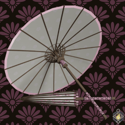 Wagasa Umbrella - Game Ready Model