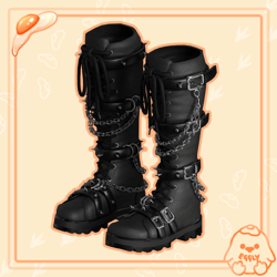 Syon: Leather/Chain Boots