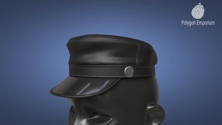 Leather Military Cap FREE