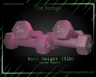 5lb Hand Weights [Server Freebie]