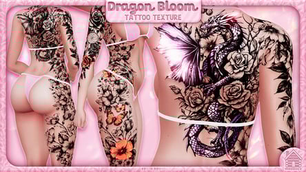 DRAGON BLOOM | tattoo texture