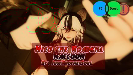 Nico the Roadkill Raccoon (PcQuest) (Genderfluid, Femboy/Female) (SPS)