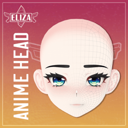 Anime Head [VRChat, vTuber Base Mesh]