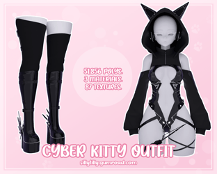 Cyber Kitty Outfit Bundle