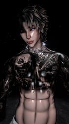 4K DEATH MALE BODY TEXTURE - HALLOWEEN