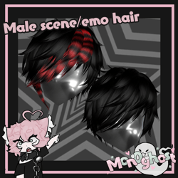 ‎𐙚Male scene & emo hair꩜ .ᐟ