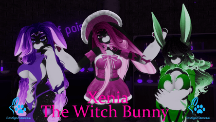 Xenia Witch Bunny VRChat Avatar FACETRACKING